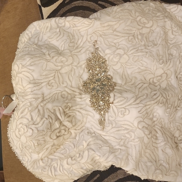 Ivory Strapless Wedding Dress - Picture 1 of 10